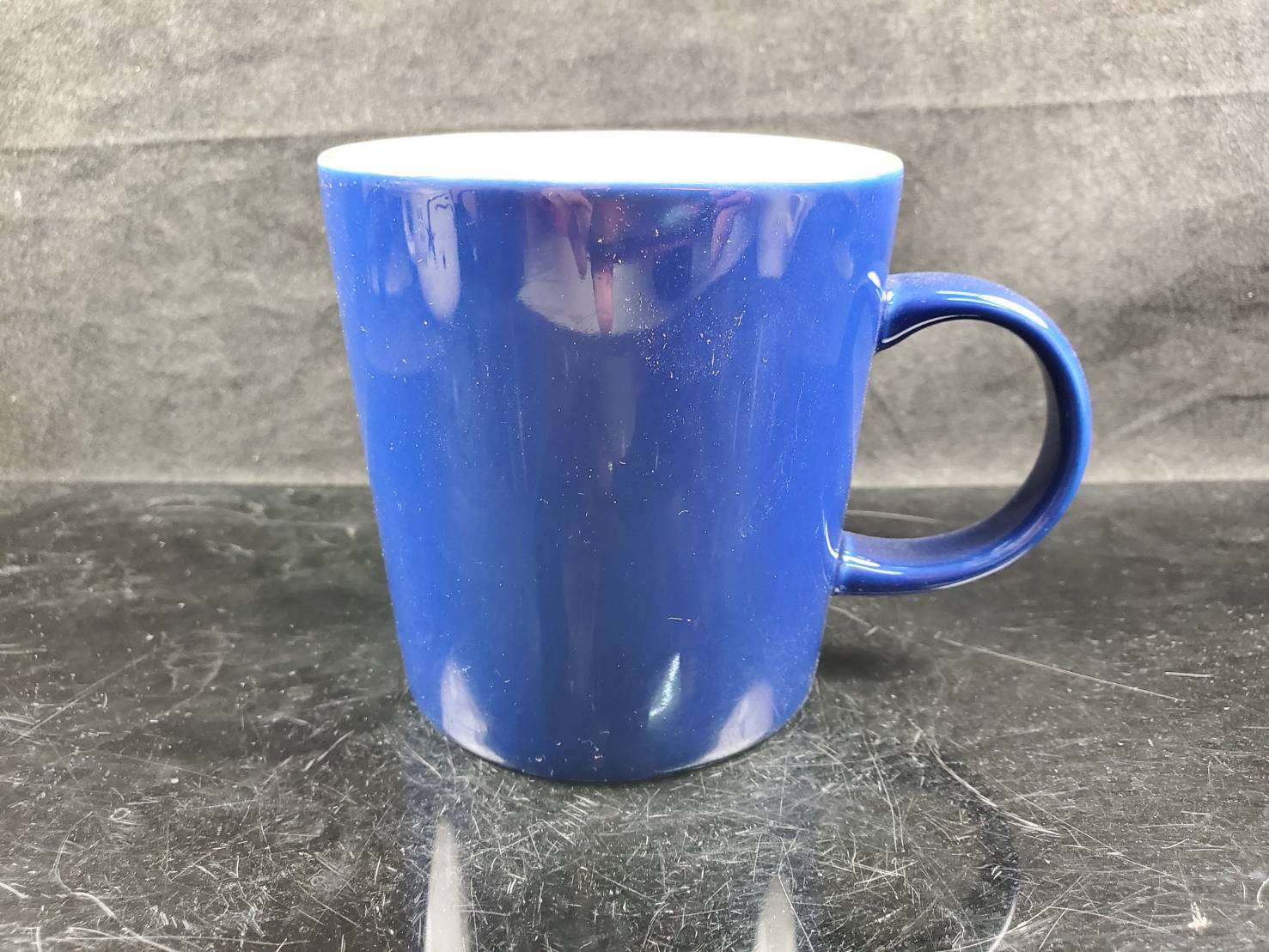 V型寬口馬克杯V04 色釉杯-藍色